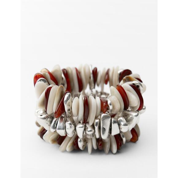 Nwt-Zara PACK OF PIECED BRACELETS - Picture 1 of 2